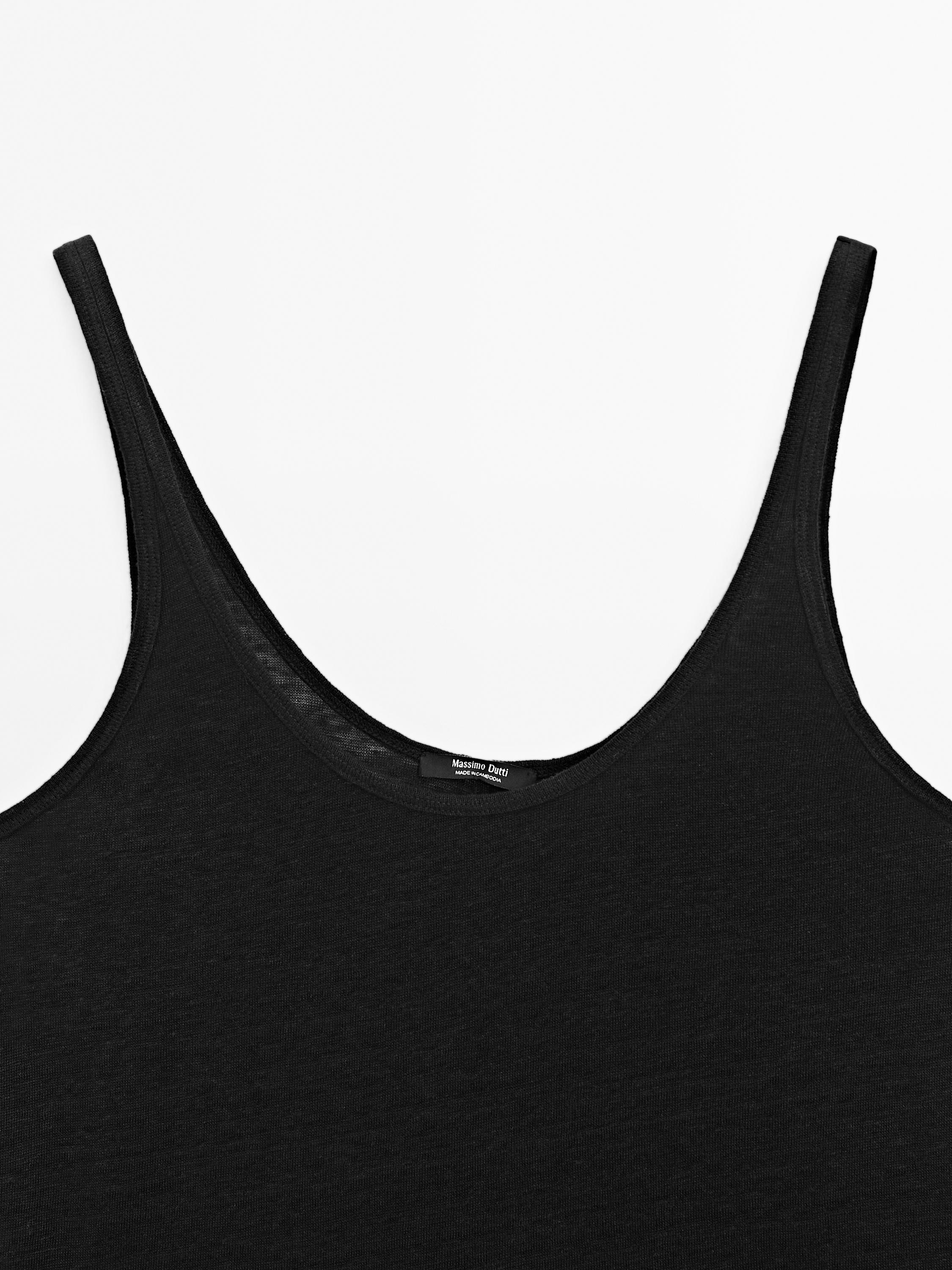 100% linen strappy top